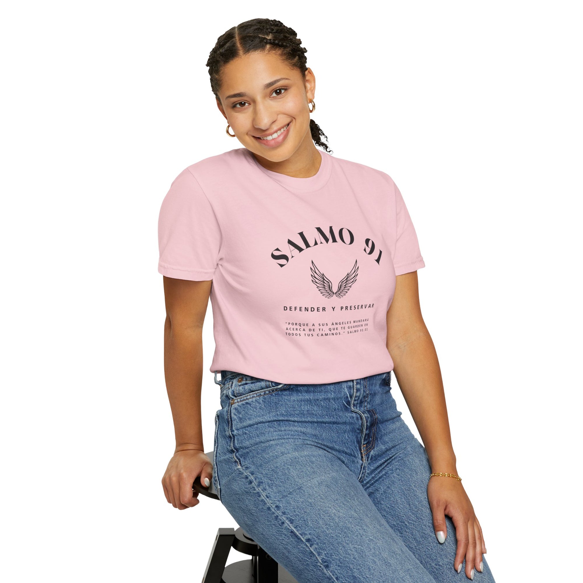 Camiseta gráfica del Salmo 91 en español - Camiseta cristiana inspiradora