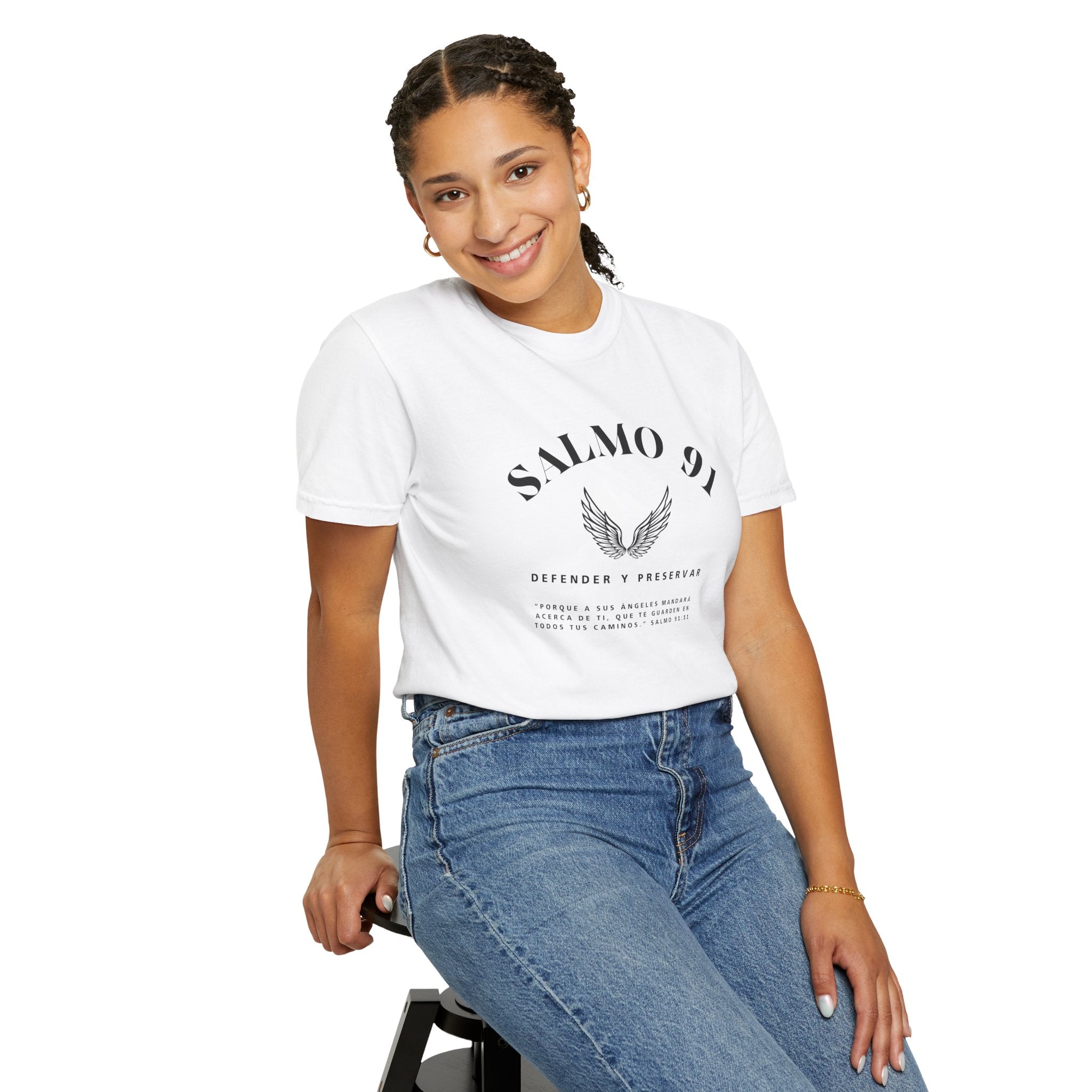 Camiseta gráfica del Salmo 91 en español - Camiseta cristiana inspiradora