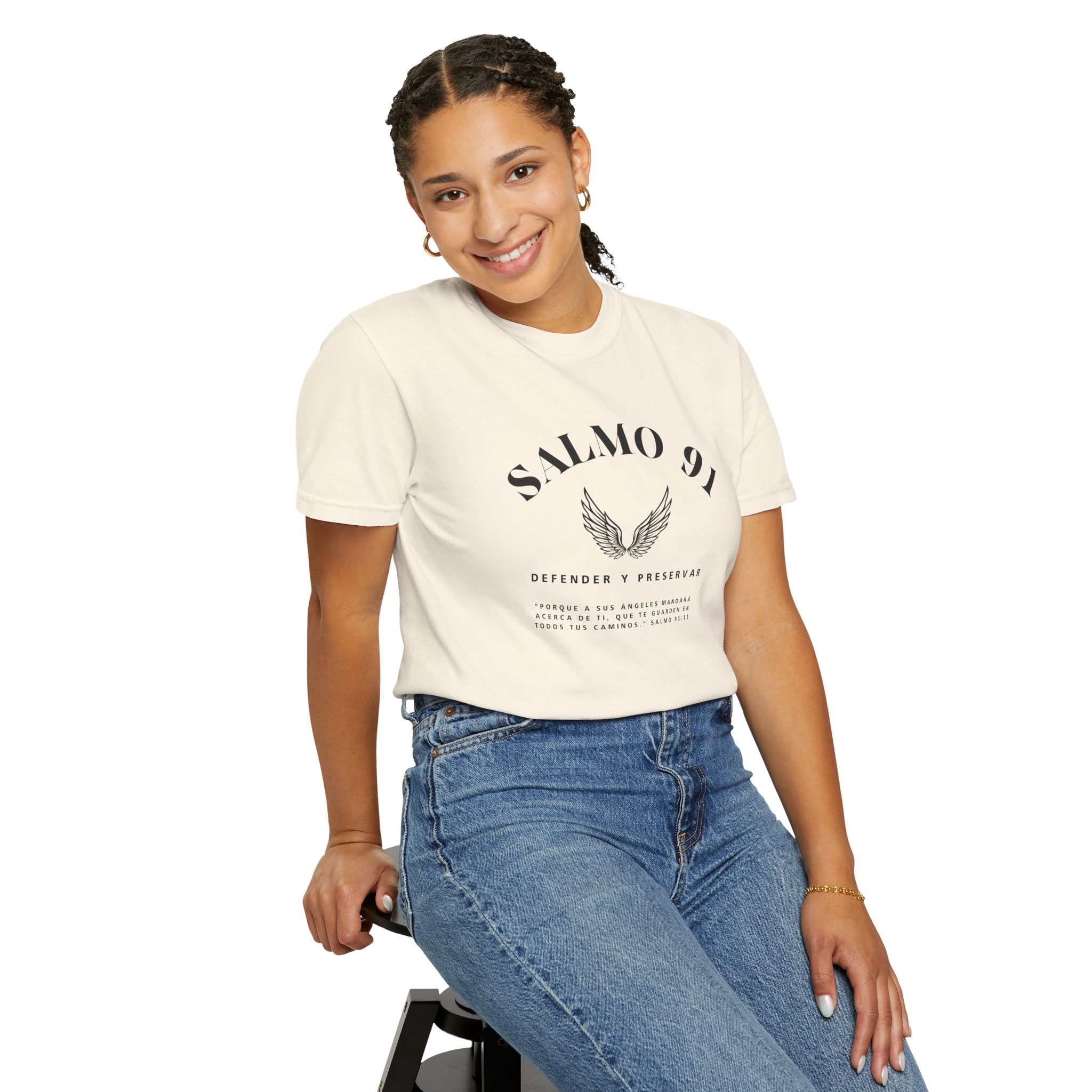 Camiseta gráfica del Salmo 91 en español - Camiseta cristiana inspiradora