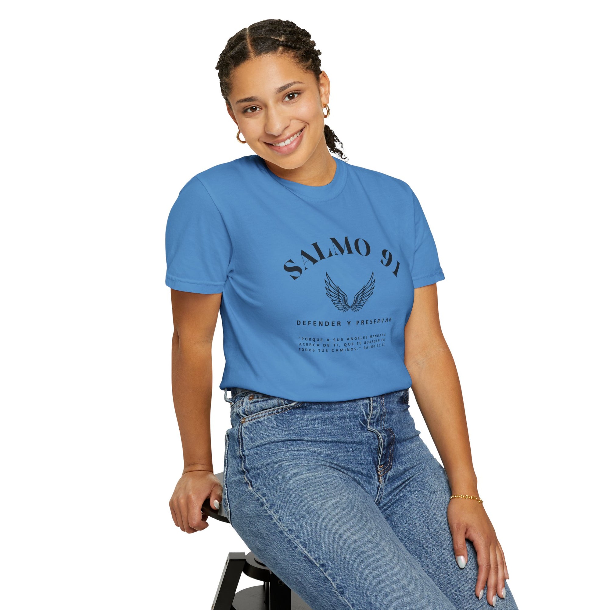 Camiseta gráfica del Salmo 91 en español - Camiseta cristiana inspiradora