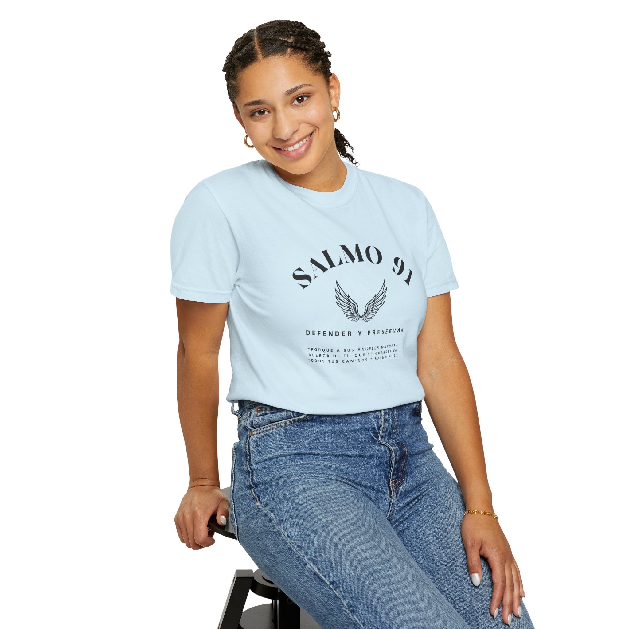 Camiseta gráfica del Salmo 91 en español - Camiseta cristiana inspiradora